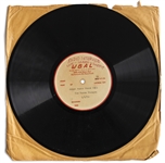 Radio Interview With Larry, Moe & Shemp in 1950 With Brent Gunts on WBAL Baltimore -- 78 RPM 12" Record Is Rare Audiodisc Lacquer Acetate Disc -- Very Good With a Few Shallow Scratches